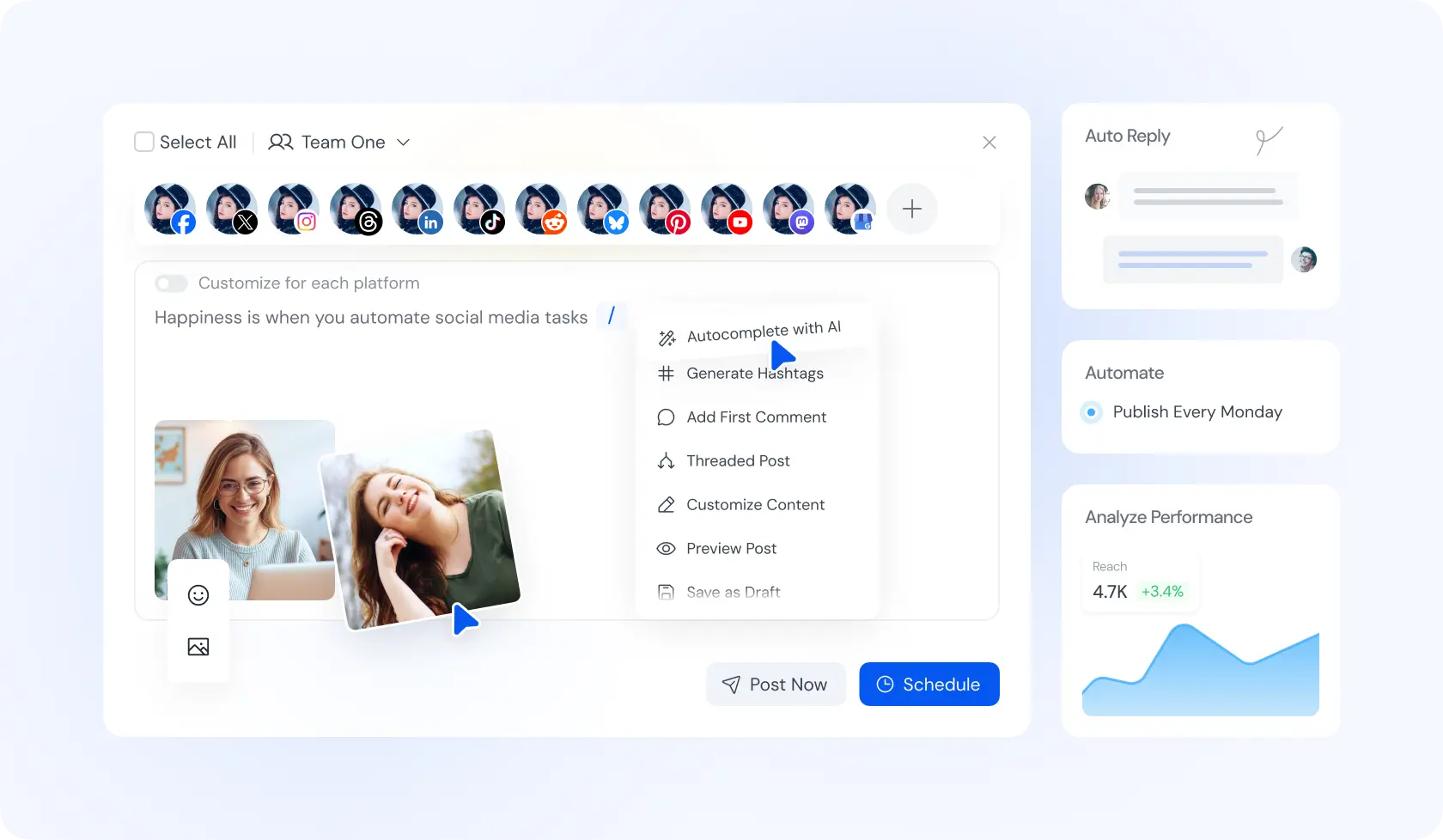 Sociable Suite dashboard
