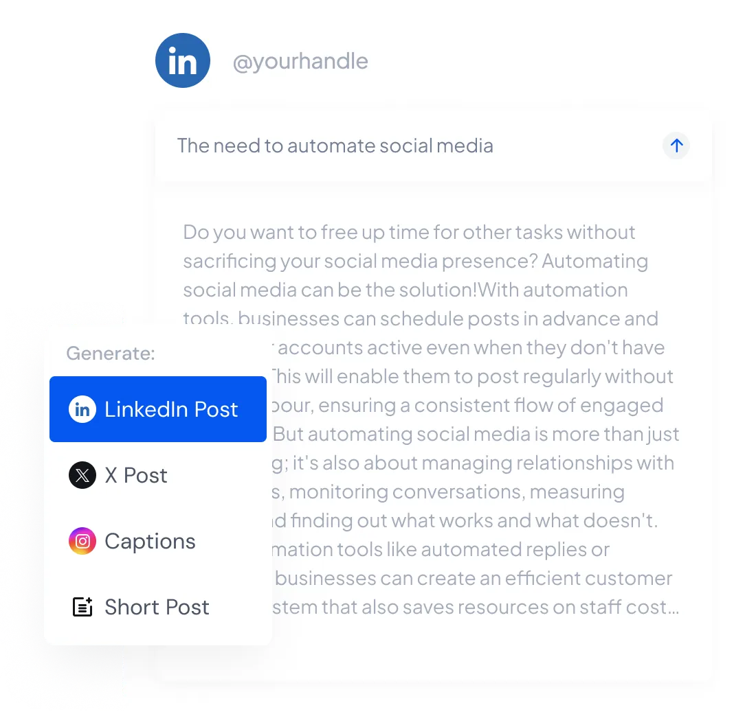 linkedin posts faster with ai